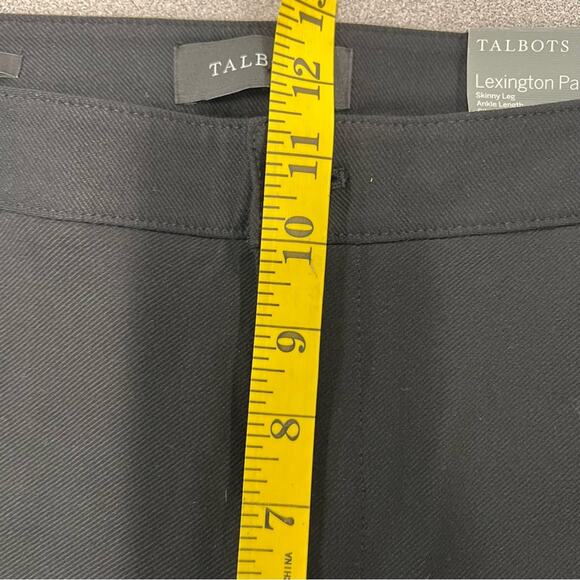 NWT Talbots Lexington Pants Black Size 12 Textured Ponte Knit Ankle Pants - Picture 9 of 12